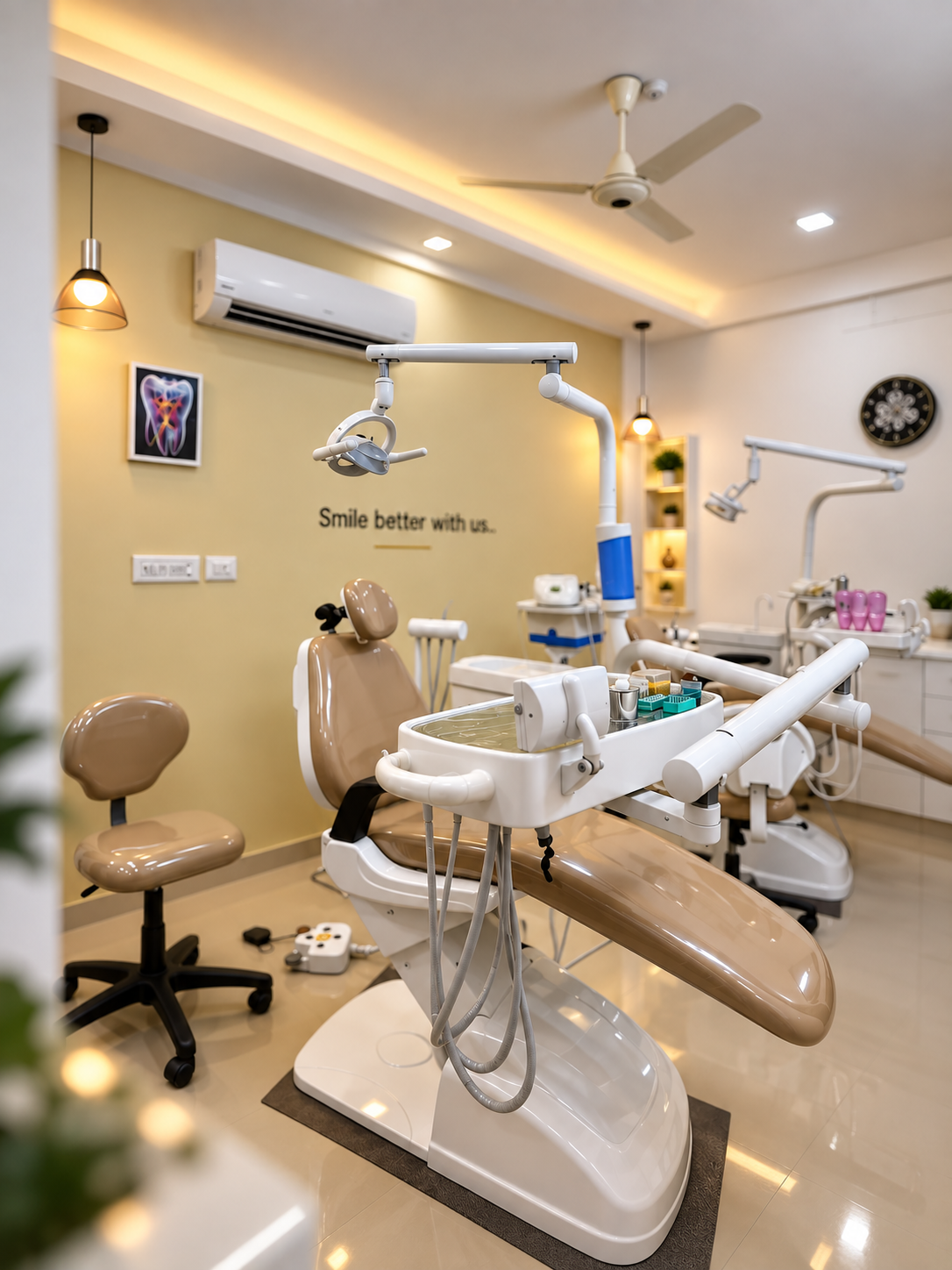 Reception area at Dr. CP'S Dental Care, Tirur